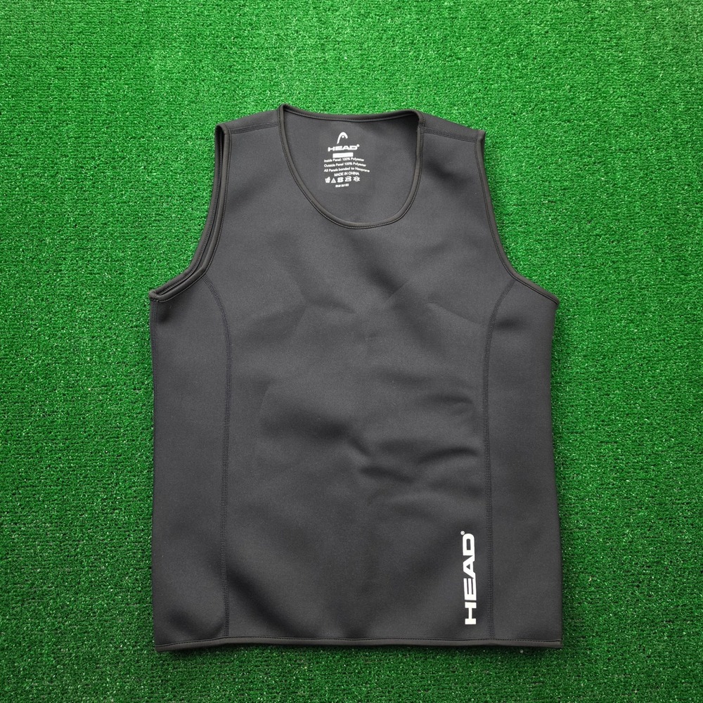 HEAD Fitness Neoprene Pullover Sauna Vest Unisex Large Black Workout Compression